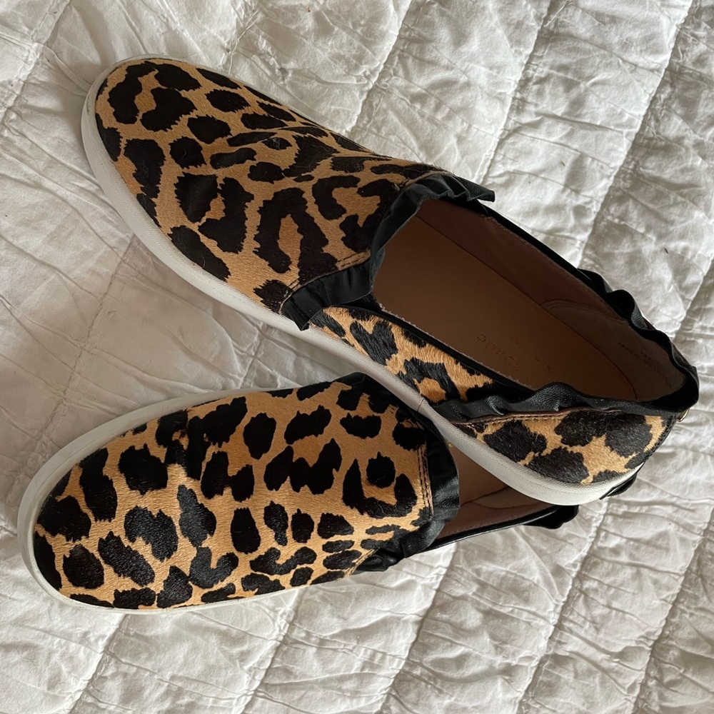 kate spade
Women's Lilly Ruffle-Trim Leopard Print Calf Hair Slip-On Sneakers